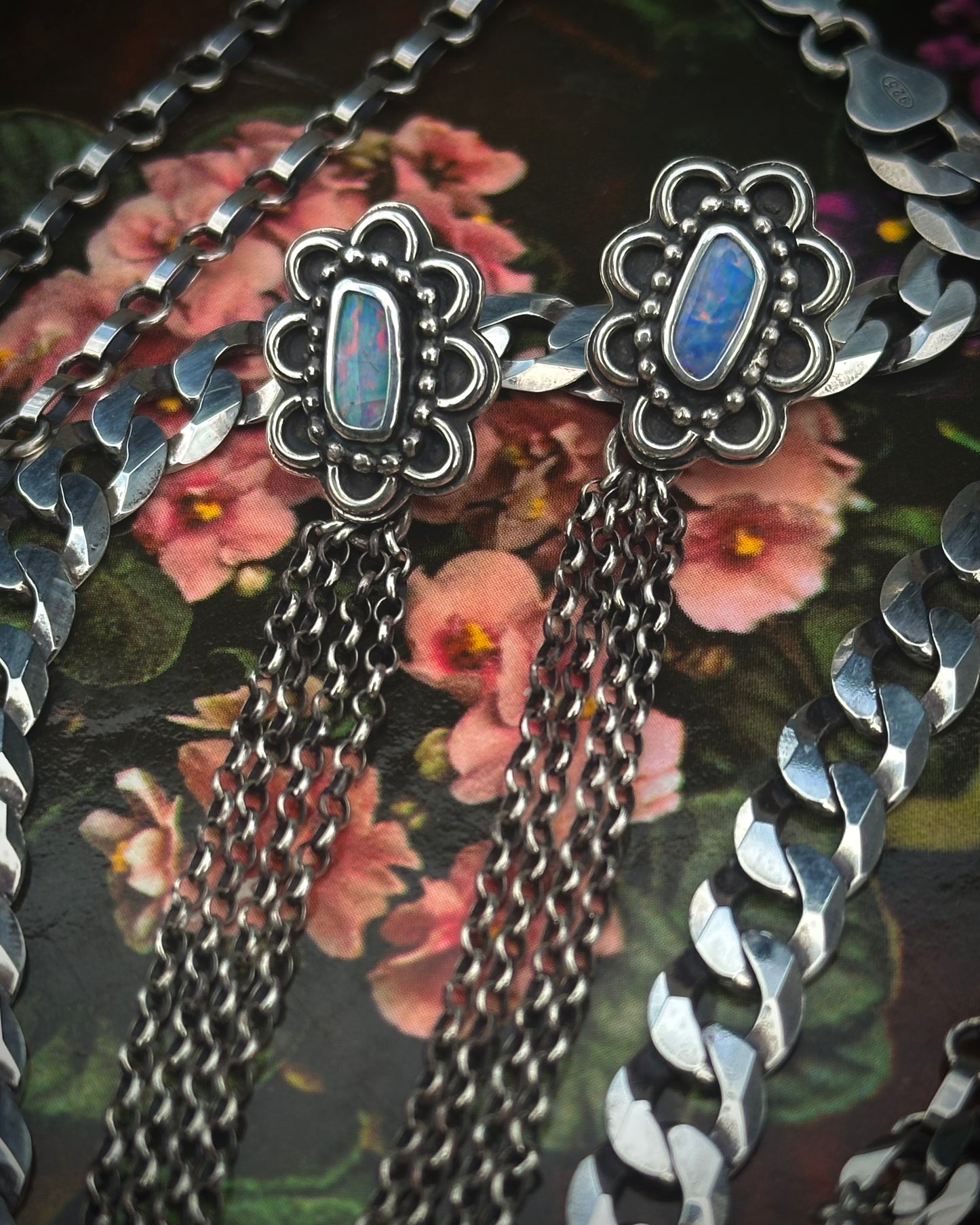 Opal Glow Fringe Earrings