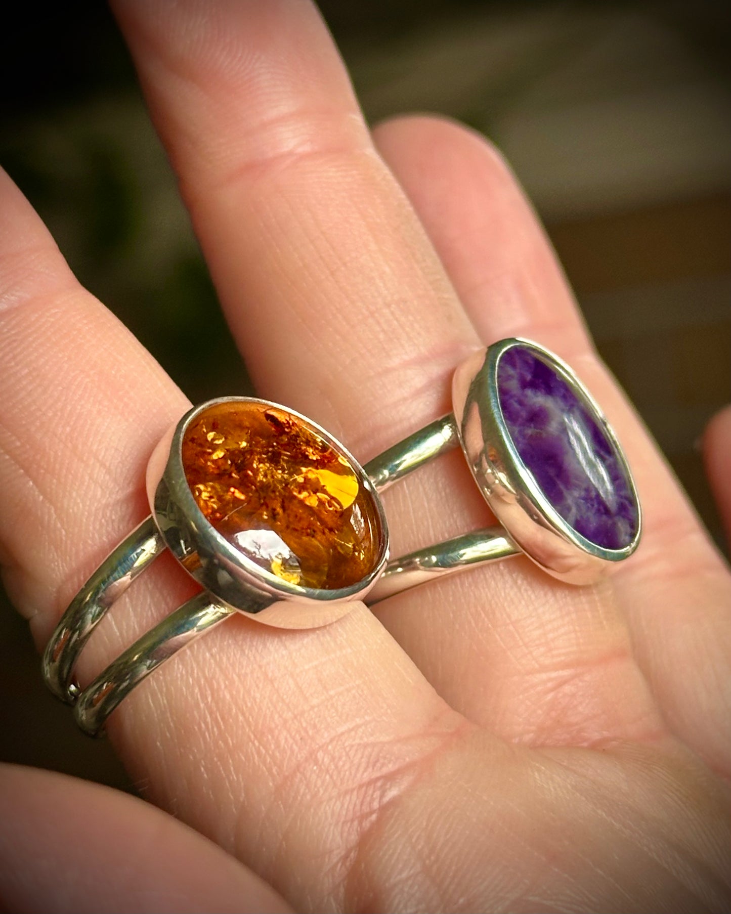Baltic Amber Cocktail Ring {sz 8.5}