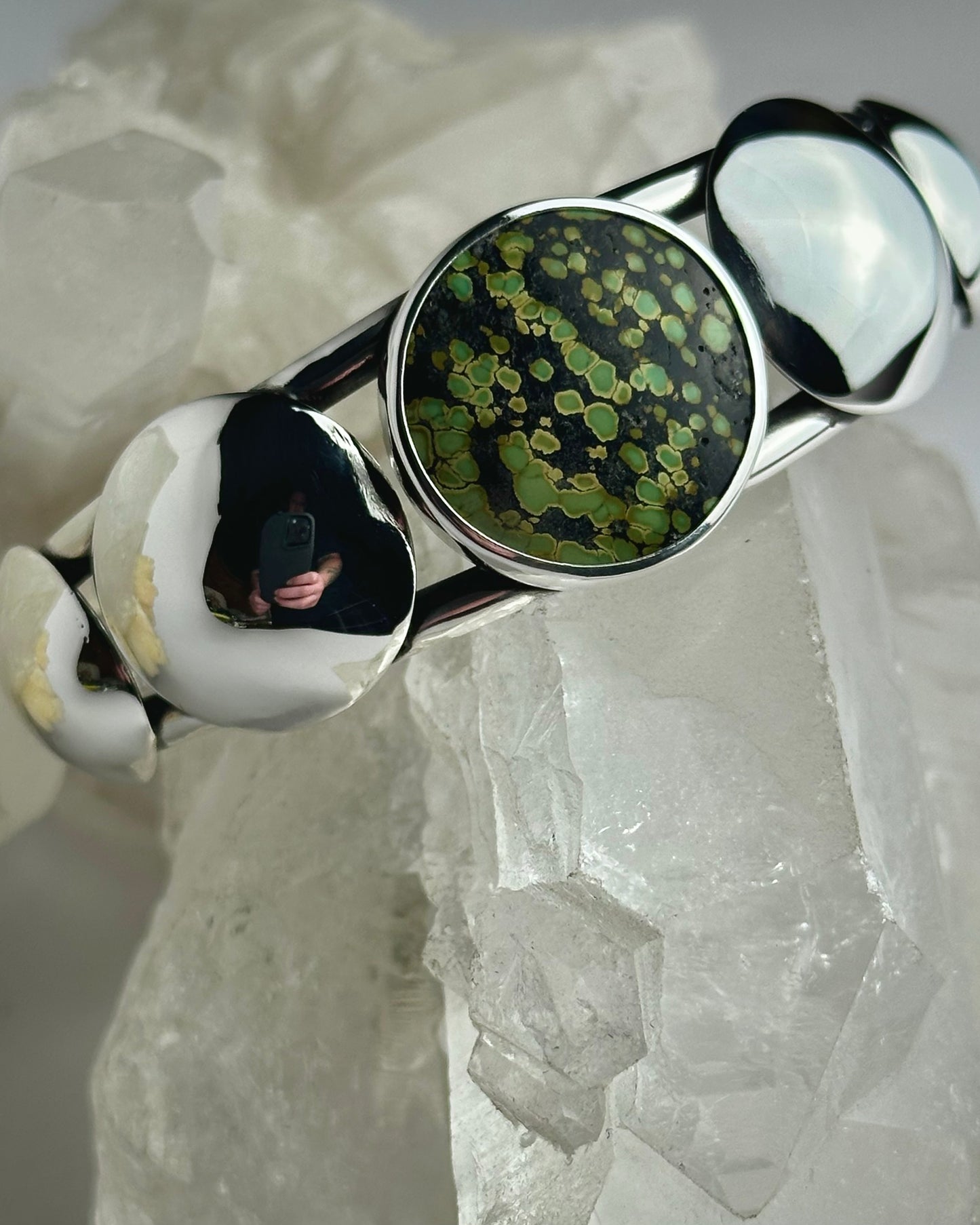 Turquoise & Dome Cuff