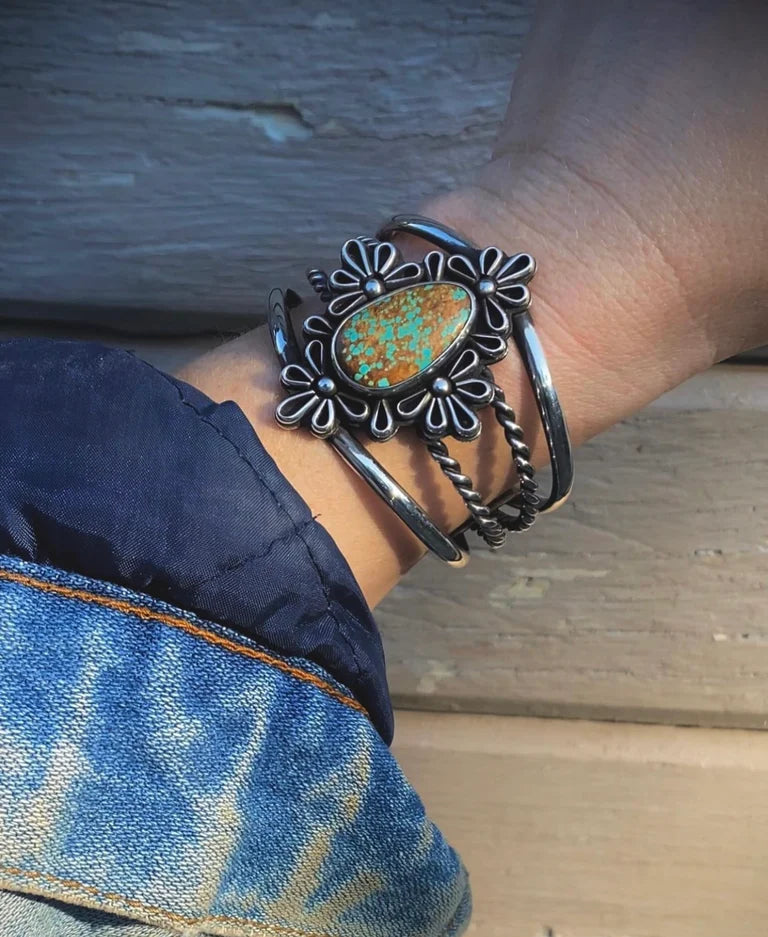 Number 8 Turquoise Guardian Cuff