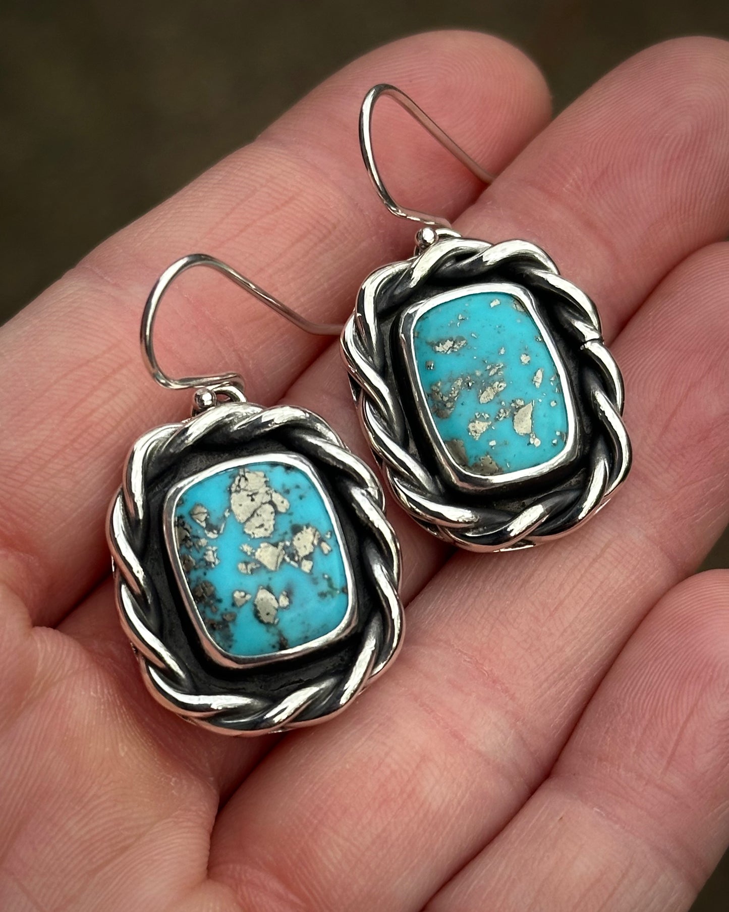 Nacozari Turquoise Roped Earrings