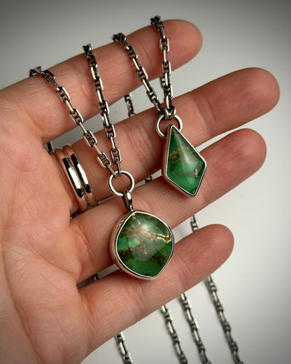 Australian Woodland Variscite Necklace {20" chain}