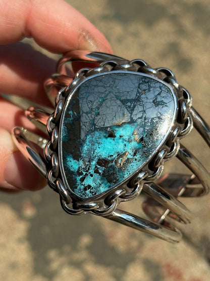 Chained Down Nacozari Turquoise Cuff