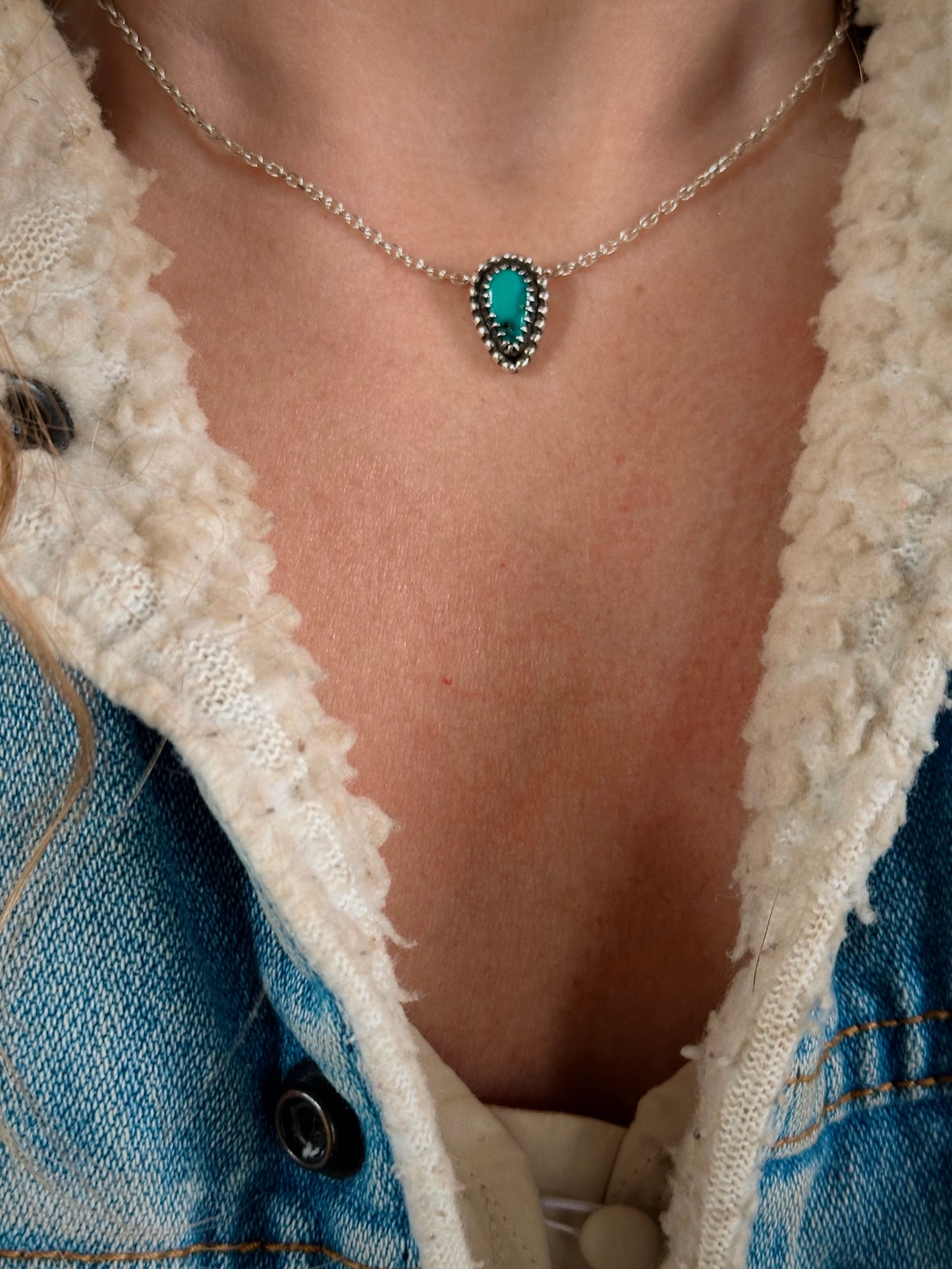 Turquoise Everyday Necklace {16" Chain}