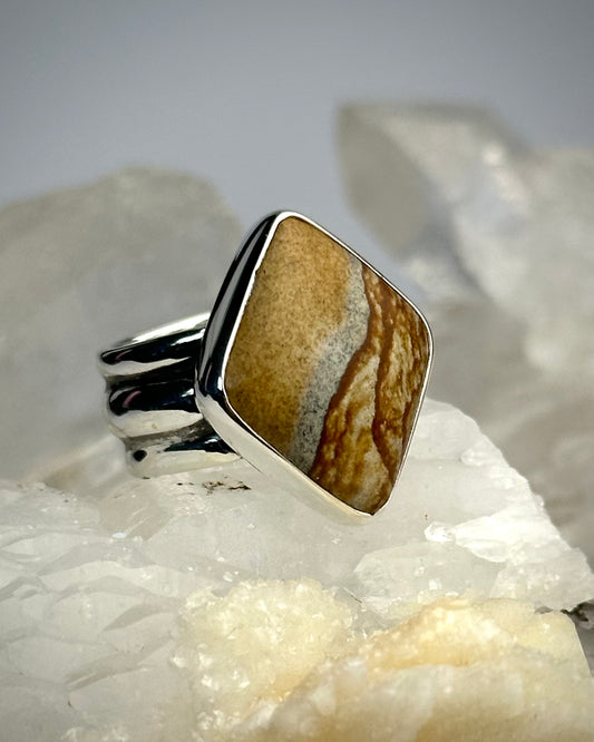 Chicken Track Jasper Ring {sz 5.75/6}