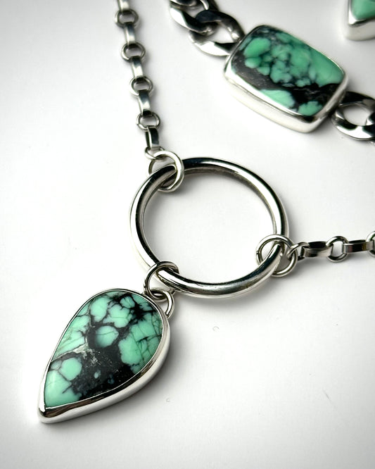 Continuum Necklace - Emerald Rose Variscite