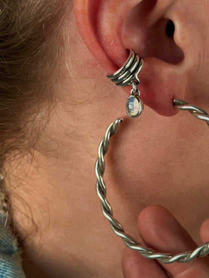Moonstone Drop Ear Cuff