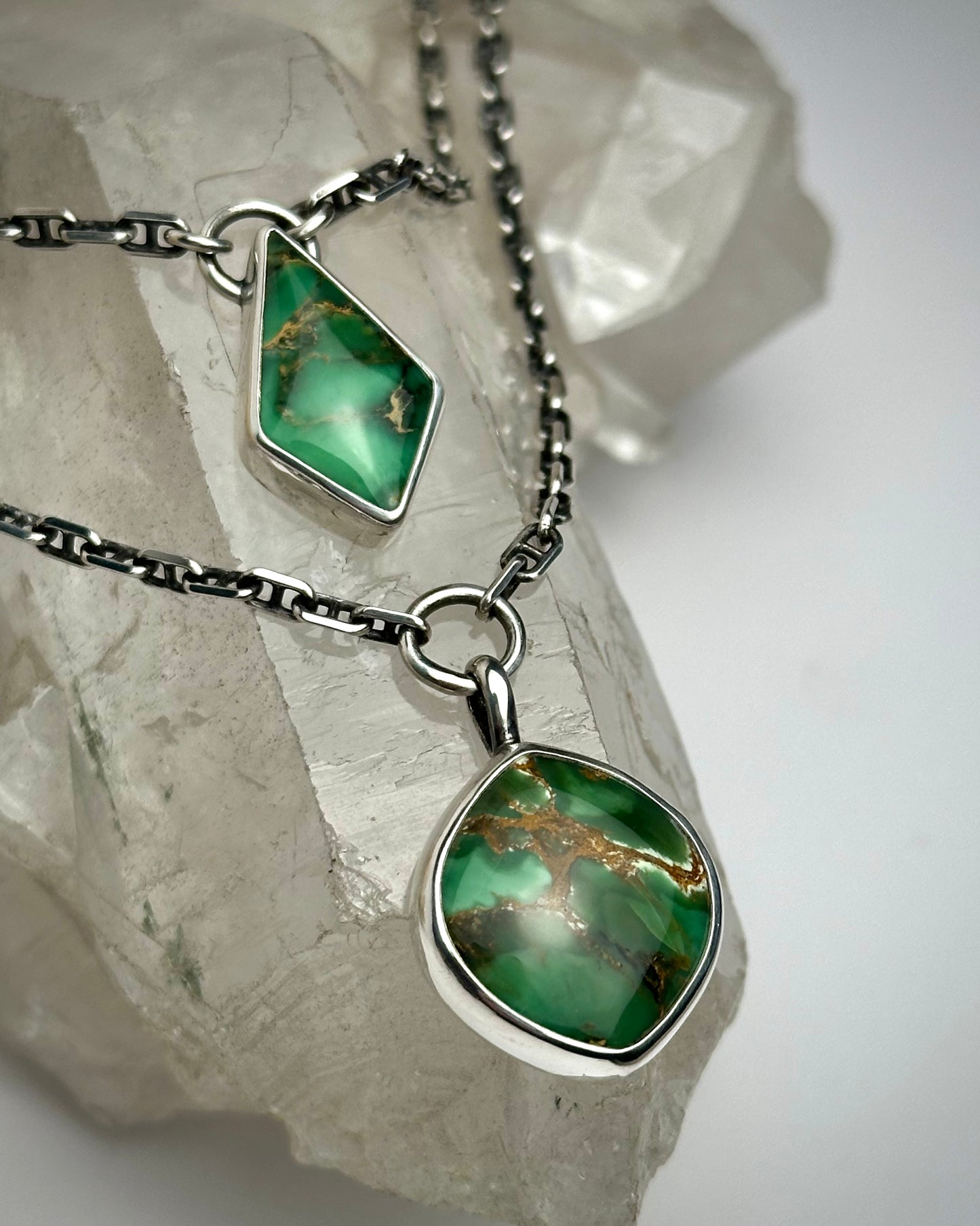 Australian Woodland Variscite Necklace {18" chain}