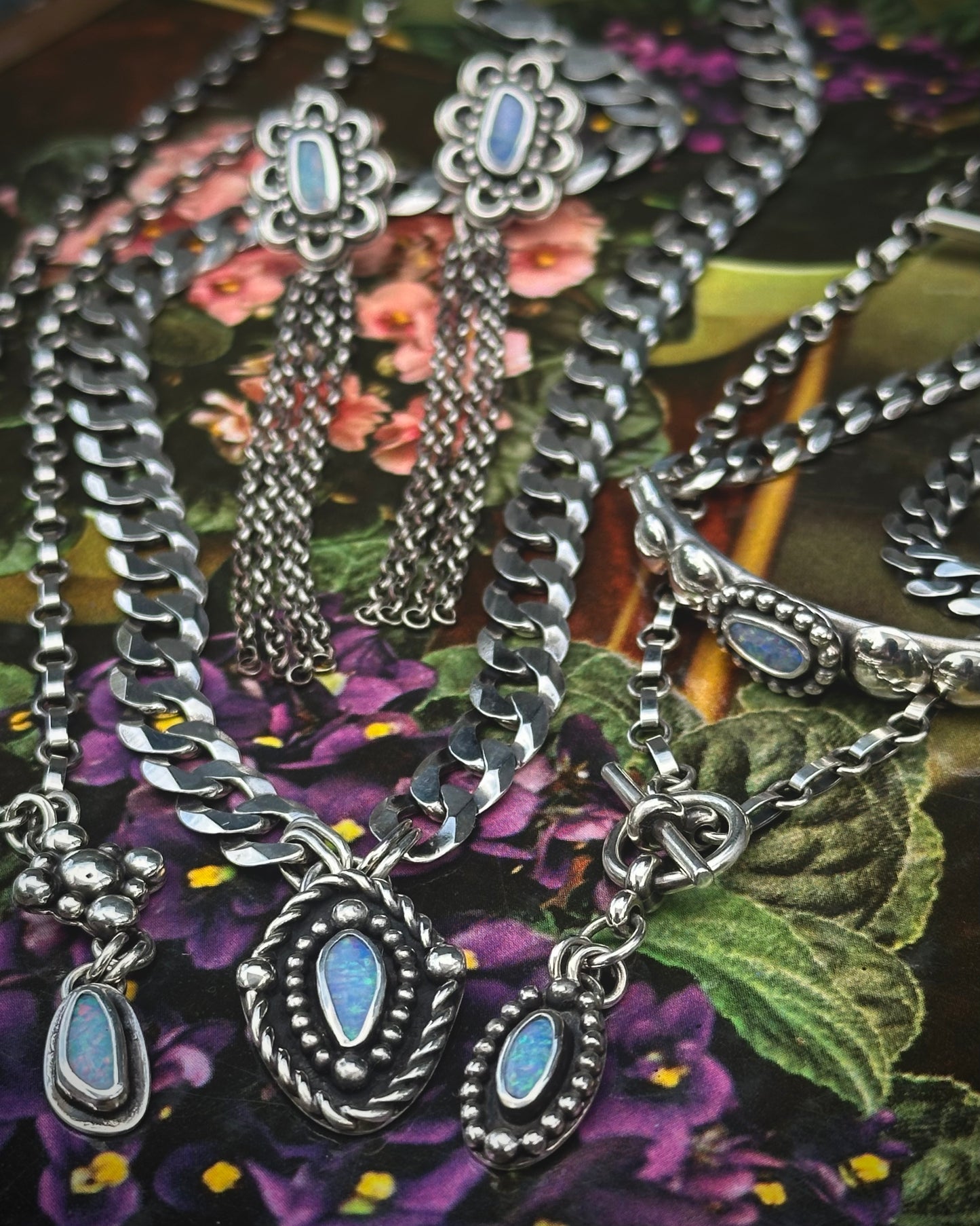 Opal Glow Fringe Earrings