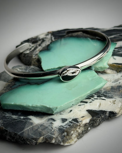 White Buffalo Stacking Cuff {5.75" around 1" opening}