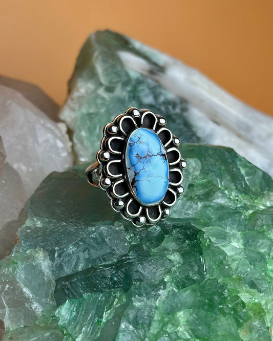 Golden Hills Turquoise Statement Ring {size 8.5}
