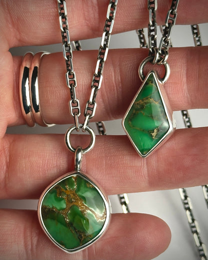 Australian Woodland Variscite Necklace {18" chain}