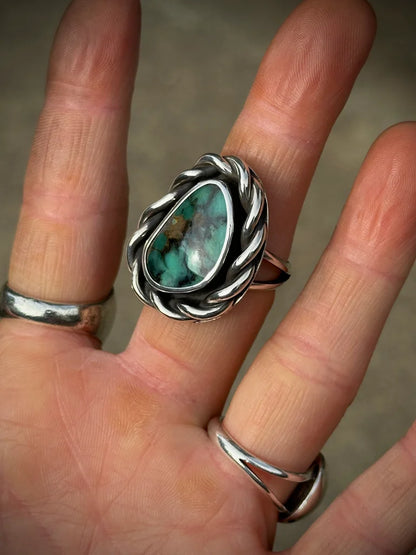 Candelaris Hills Variscite Ring {sz 7.75}