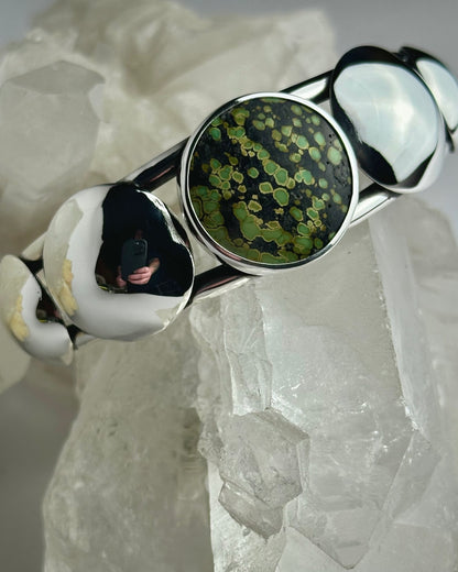 Turquoise & Dome Cuff