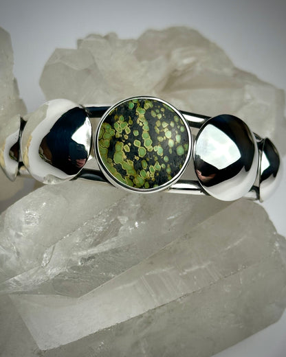 Turquoise & Dome Cuff