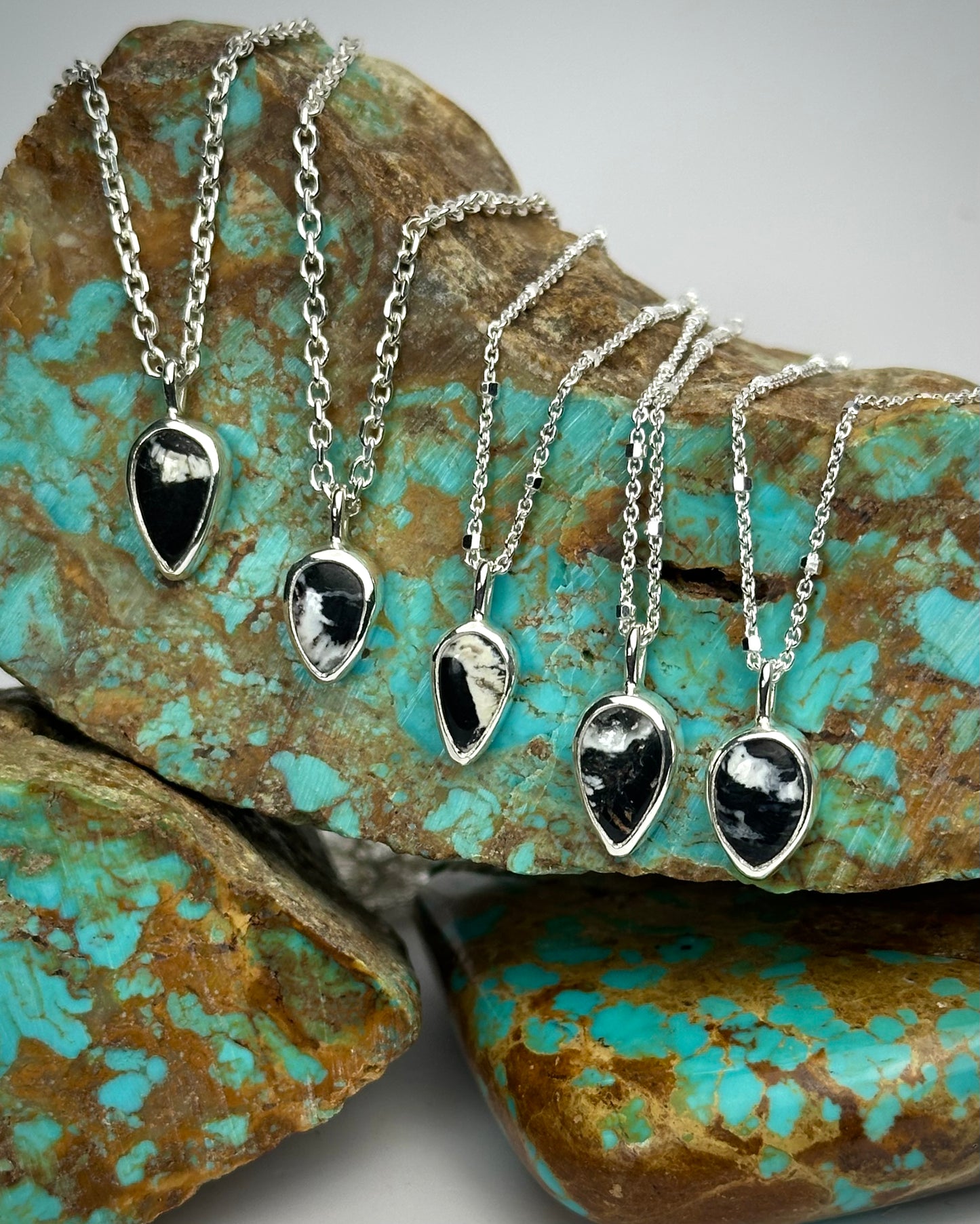 White Buffalo Charm Necklace #5 {18" chain}