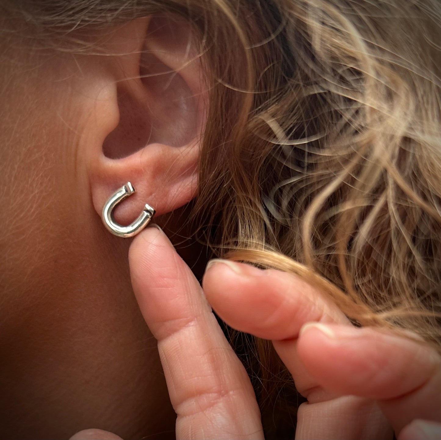 Make Your Own Luck Horseshoe Earrings