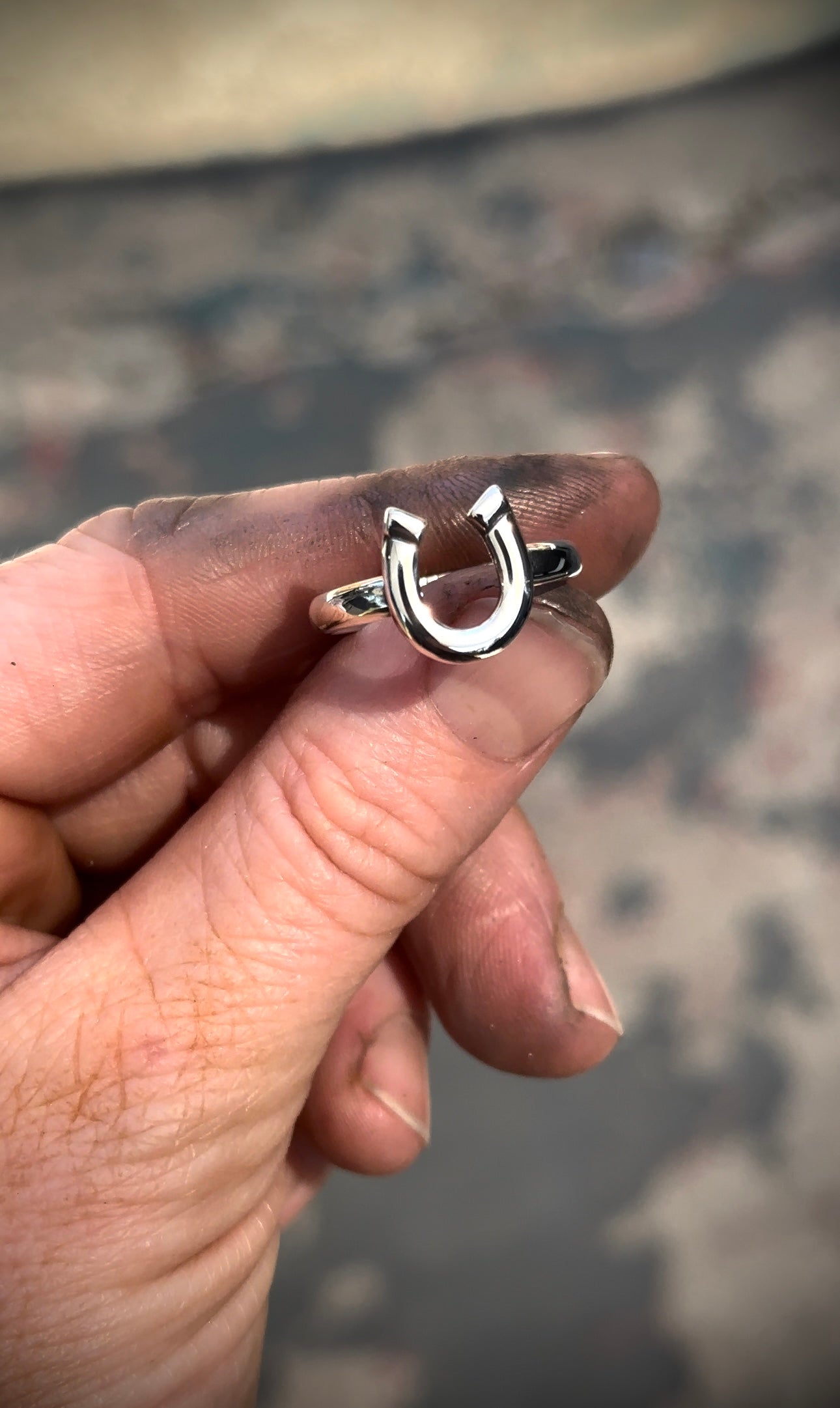 Make Your Own Luck Horseshoe Ring - made to order