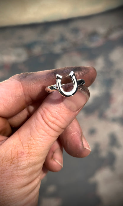 Make Your Own Luck Horseshoe Ring - made to order