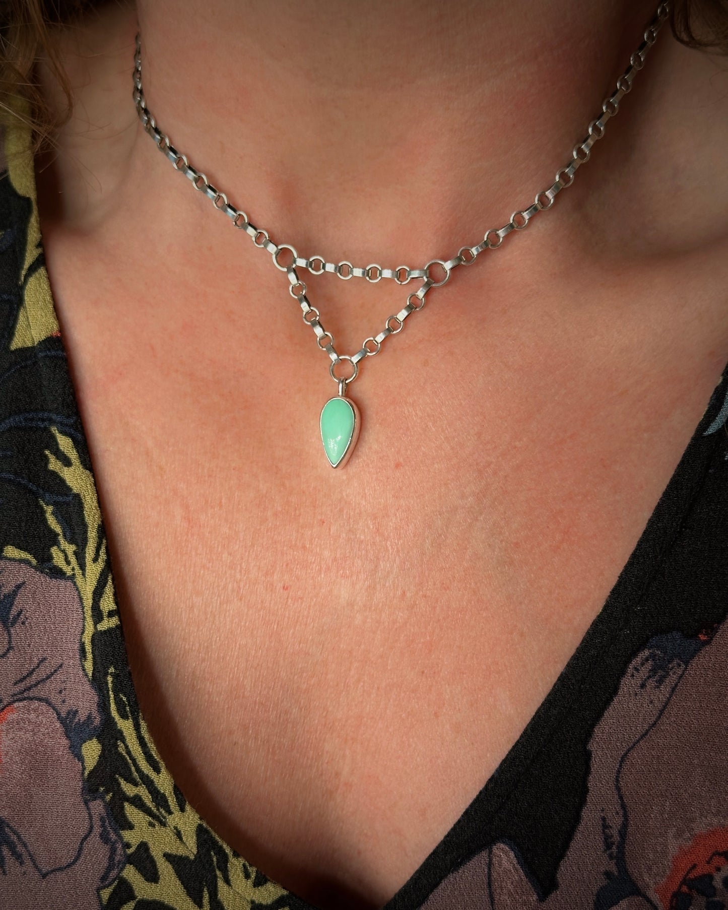 Variscite Point Adjustable Necklace
