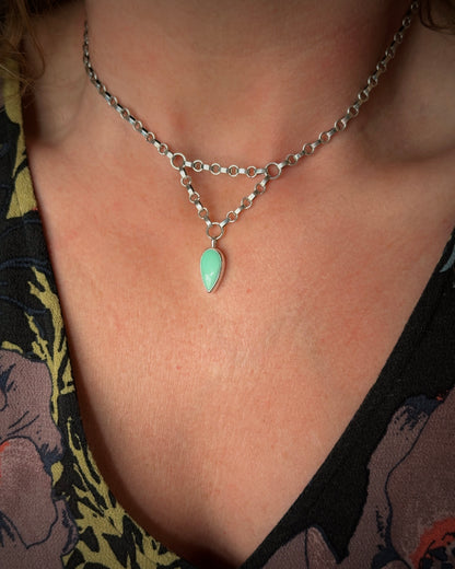 Variscite Point Adjustable Necklace