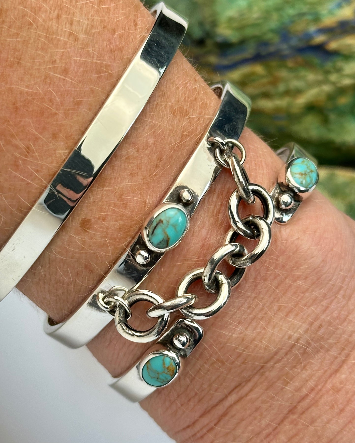 Turquoise Tether Cuff - made to order