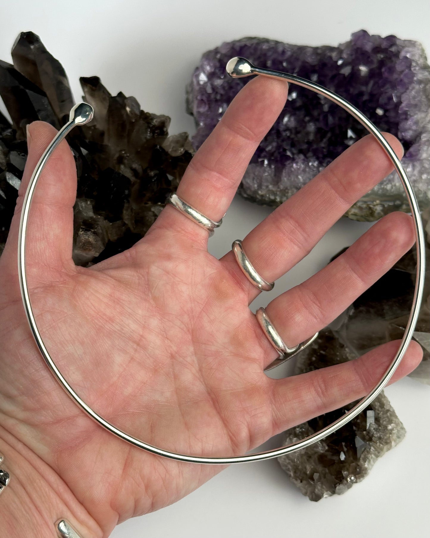 Sterling Silver Neck Ring - made to order