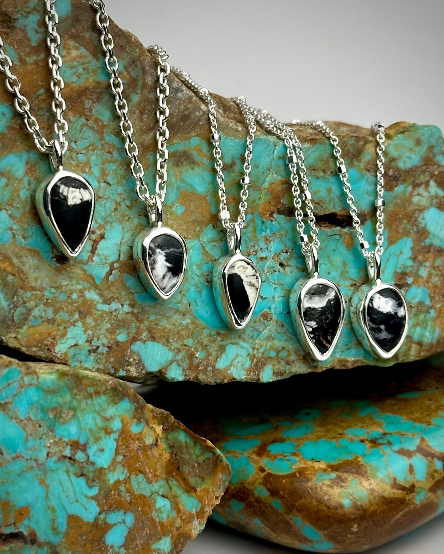 White Buffalo Charm Necklace #3 {16" chain}