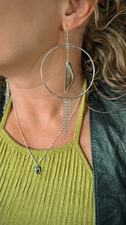 Montana Agate Honey + Fringe Earrings