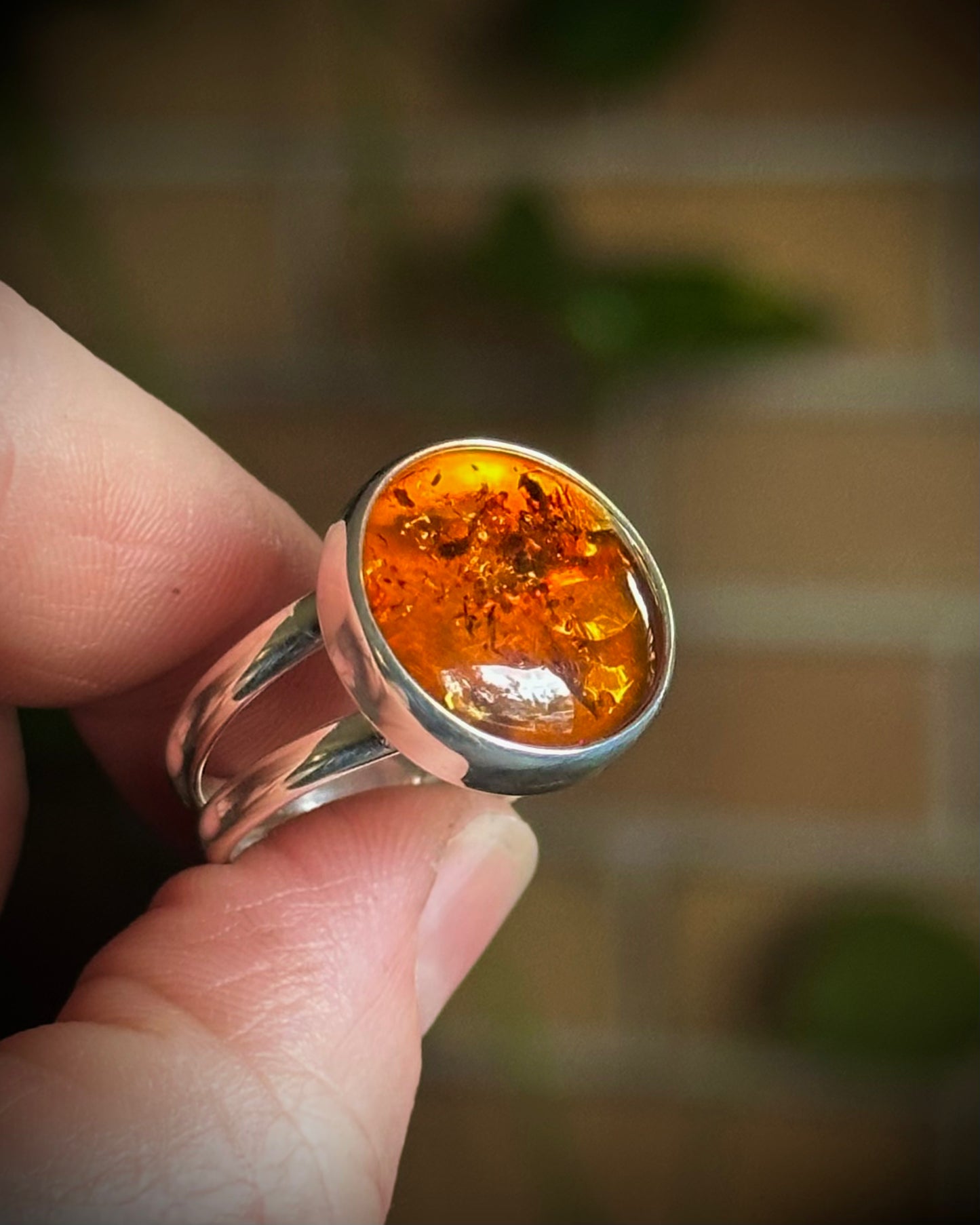Baltic Amber Cocktail Ring {sz 8.5}