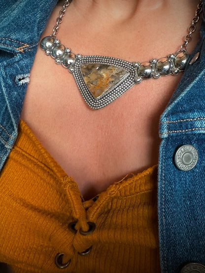 Plume Agate Warrior Collar