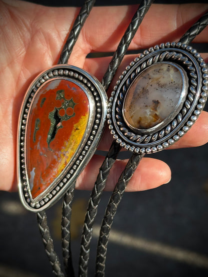 Ocean Jasper Western Bolo Tie