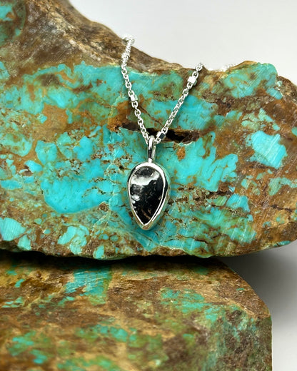 White Buffalo Charm Necklace #5 {18" chain}