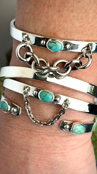 Turquoise Tether Cuff - made to order