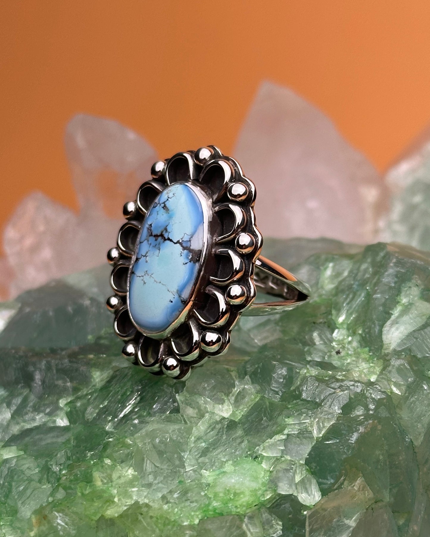 Golden Hills Turquoise Statement Ring {size 8.5}