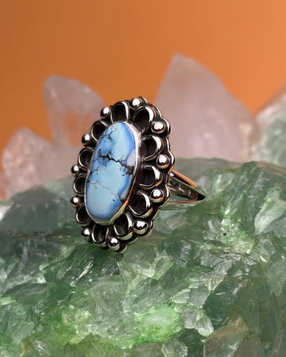Golden Hills Turquoise Statement Ring {size 8.5}