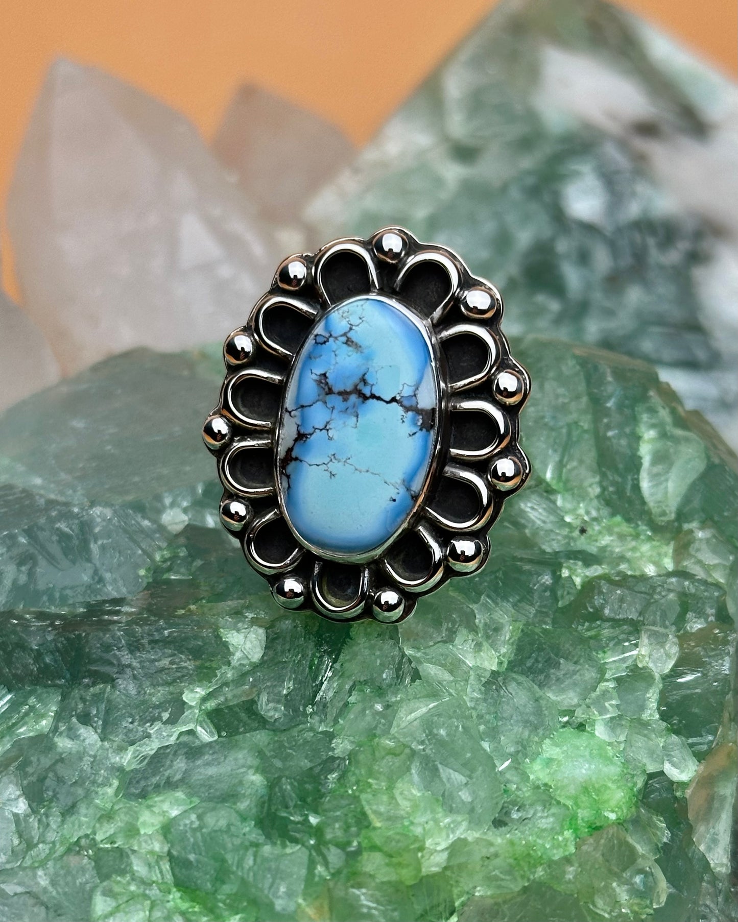 Golden Hills Turquoise Statement Ring {size 8.5}