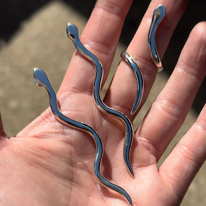 Sterling Silver Snake Ring - made to order