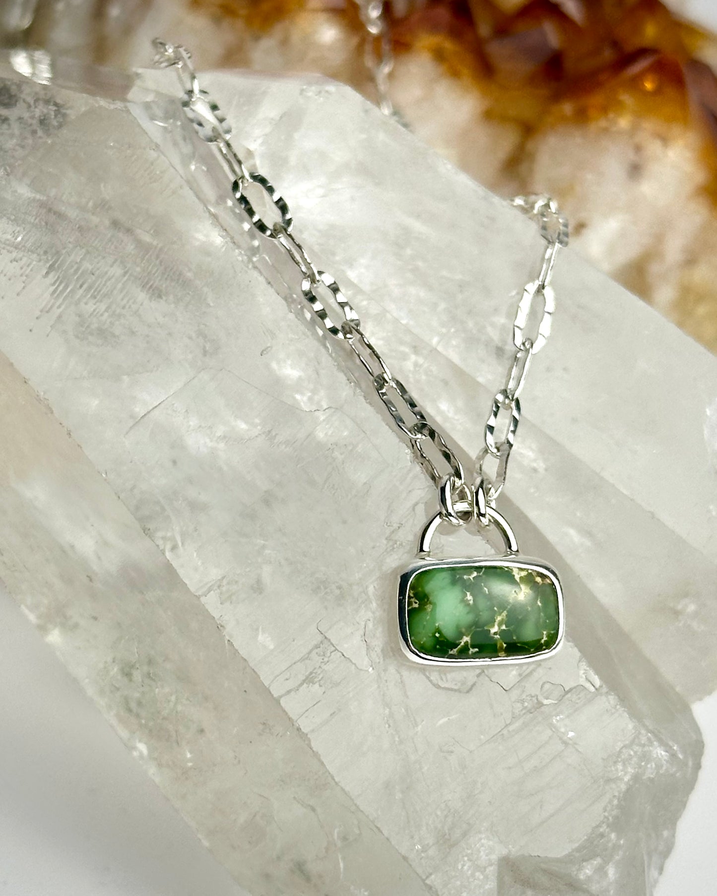Sonoran Gold Turquoise Charm Necklace