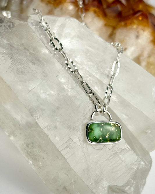 Sonoran Gold Turquoise Charm Necklace