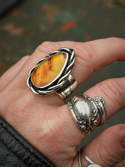 Montana Agate Spellbound Statement Ring {size 7.5}