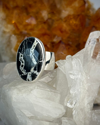 White Buffalo Wide Band Ring {sz 4.75/5}