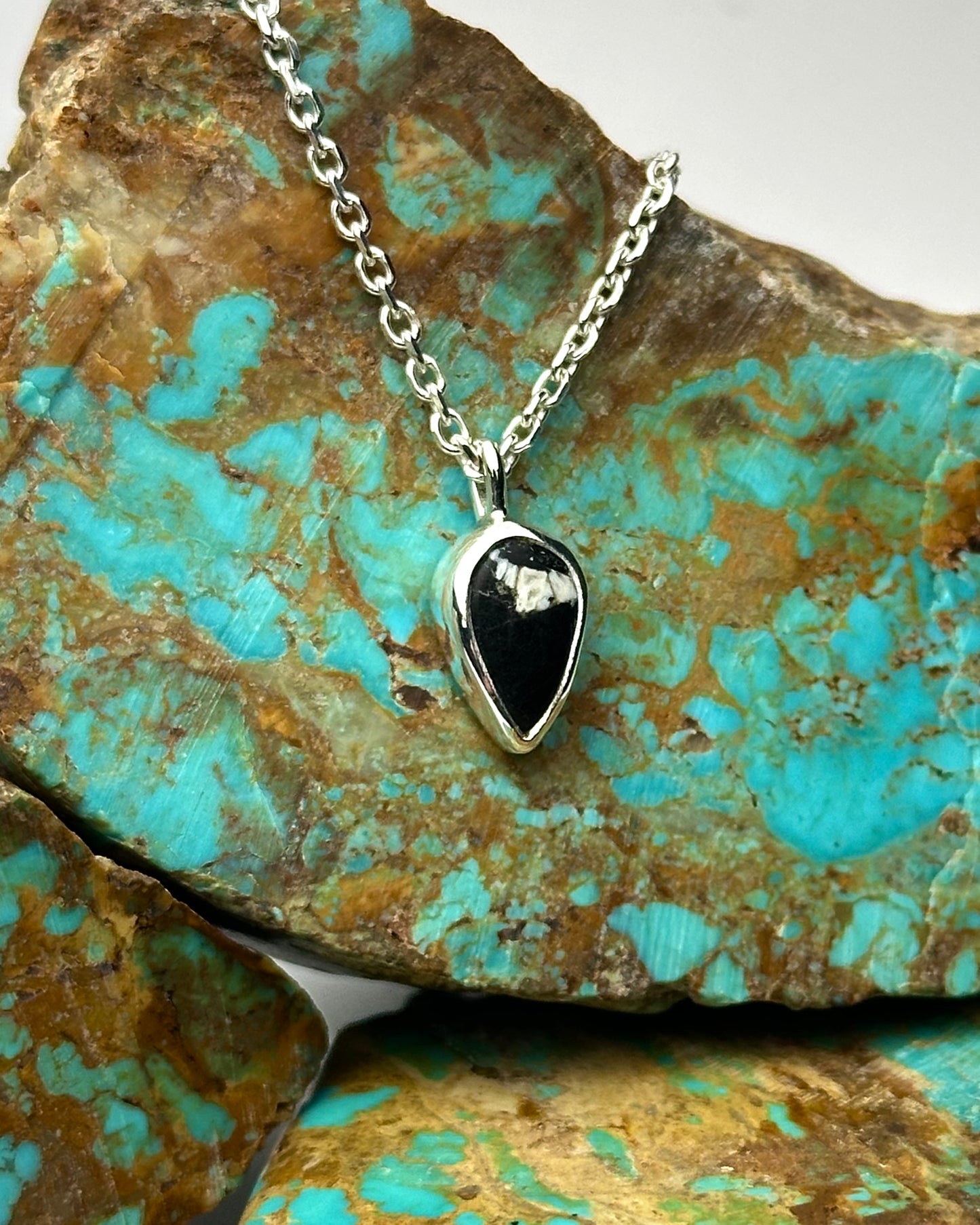 White Buffalo Charm Necklace #4 {16" chain}