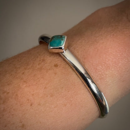 Pilot Mountain Turquoise Stacking Cuff - 5" around 1" opening