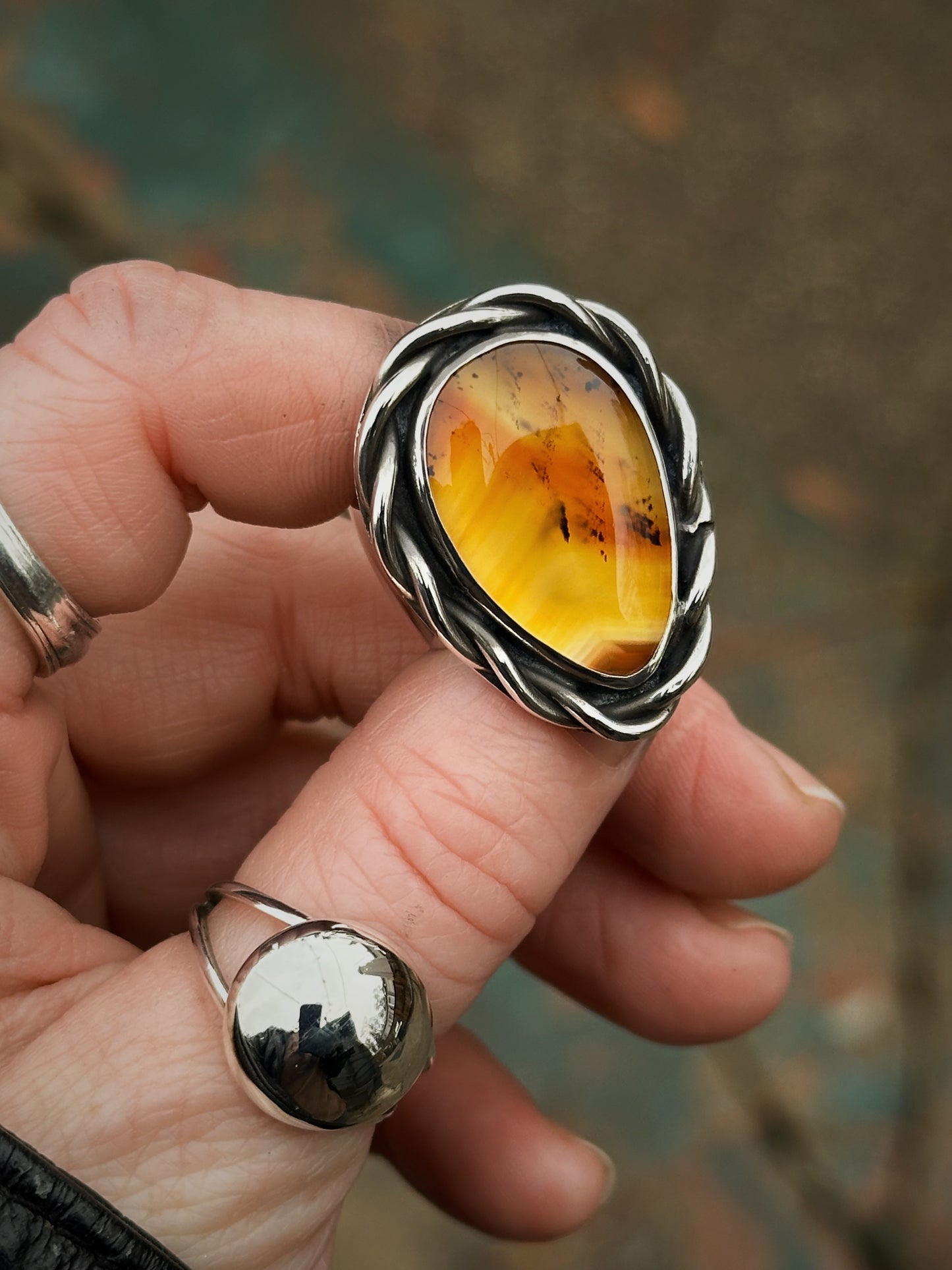 Montana Agate Spellbound Statement Ring {size 7.5}