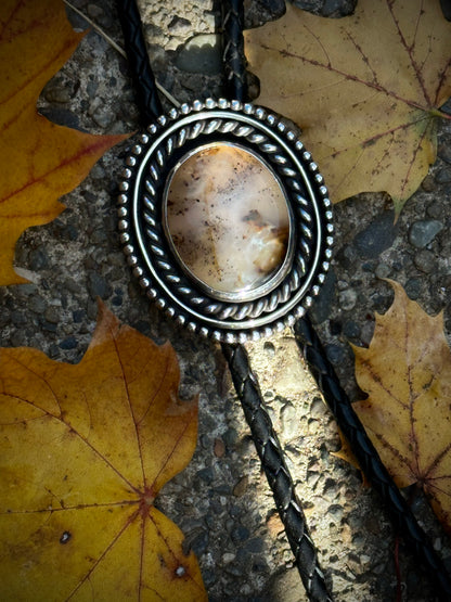 Timeless Montana Agate Bolo Tie