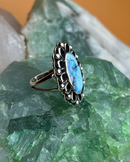 Golden Hills Turquoise Statement Ring {size 8.5}