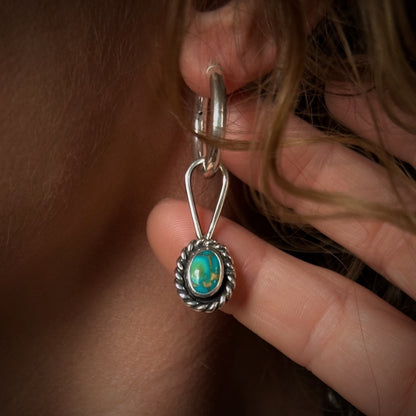 Sonoran South Hill Turquoise Hoops