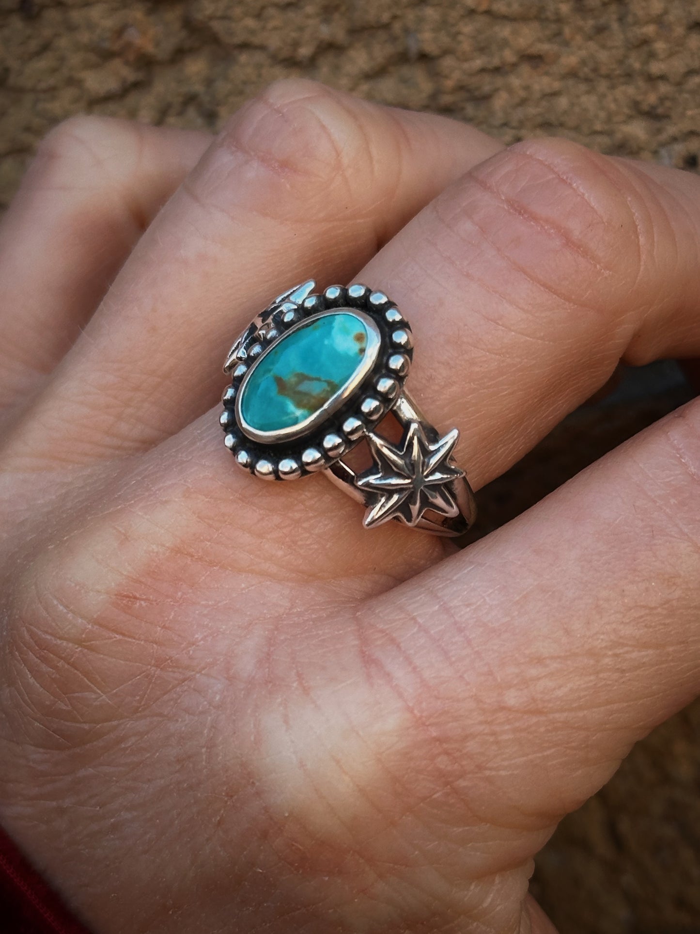 Star Struck Turquoise Ring {sz 8.5}