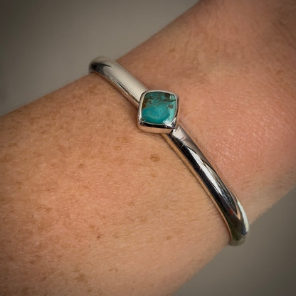 Pilot Mountain Turquoise Stacking Cuff - 5" around 1" opening